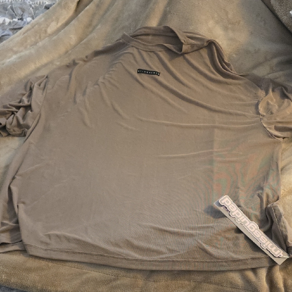 Missguided+ Taupe Long Sleeve Tee